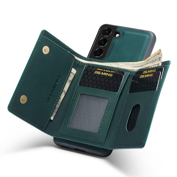 DG.MING Galaxy S23 Deksel Med Magnetisk Lommebok Grønn{hh} 90