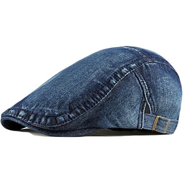 2-pakning Herre Denim Bomull Newsboy Caps Ivy Gatsby Kjøre Jakt Cabbie Hatter{HH}
