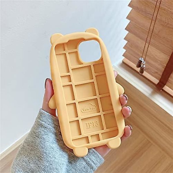 Supertjockt Mjukt Silikon Tiger Skal för Apple Iphone 13 Pro 3d Tecknad Ljusgul Söt Rolig Kawaii Barn Flickor Pojkar