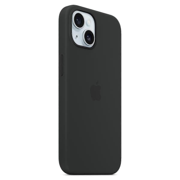 Cover til iPhone 15 Kompatibel med MagSafe Ridsefast Silikonecover - Rød Sort Black iPhone 15