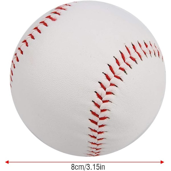 Professionel baseball, PVC håndsyet blød skum baseball til voksen ungdomstræning professionel baseballkamp (2 stk.)