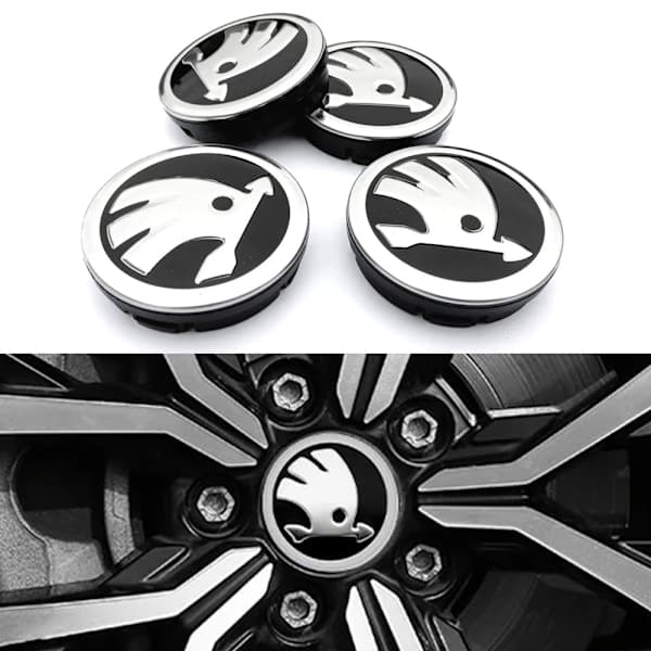 4 kpl - Skoda-keskiökupit / pyörännavan merkit - Auto 60 56 mm 60 60 56mm