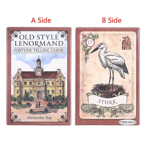 1 Laatikko Oracle-kortteja Vanhan Tyylin Lenormand Oracle-kortit Tarot-kortit Juhlat Ennustus Ennustaminen Lautapeli