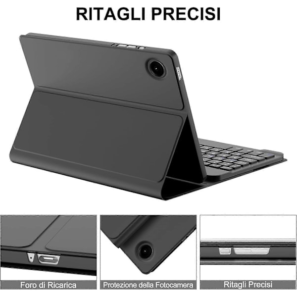 Näppäimistö Tablet A9 Plus - Galaxy Tab A9 Plus -kotelo näppäimistöllä, magneettinen langaton Bluetooth-näppäimistö, irrotettava{hh}