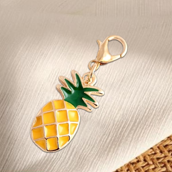 Merryso Attraktiv Ananas Frugt Charms Vedhæng Nøglering til Taske Bagage Nøgler Børn Julegave