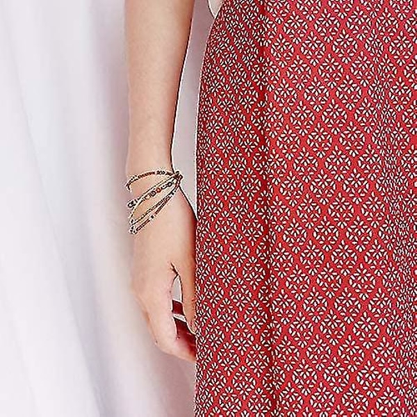 Handgjort Justerbart Omlottarmband Bohemisk Spets Flätade Pärlor Fotlänk Presenter till Kvinnor Flickor{HH}