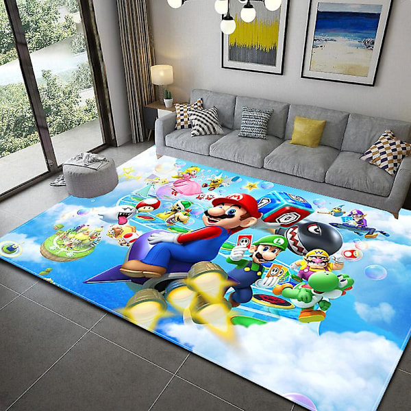3D Tecknad Super Mario Tryckt Vardagsrum Sovrum Matta Krypmatta Golvmatta 4 4 40X60cm