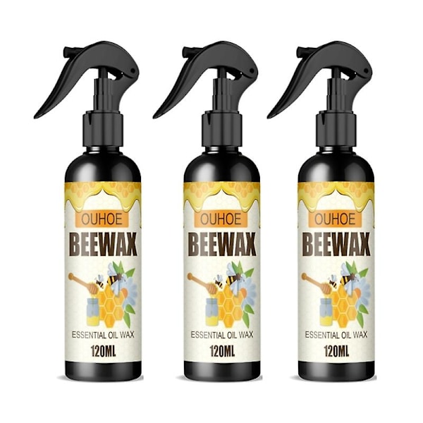 pcs Naturlig Mikromolekylær Bivoks Spray, Møbelpoleringsmiddel 120ml Ny