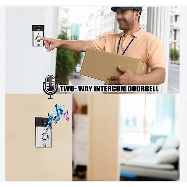 Toveis trådløs intercom med innebygd høyttaler, adgangskontrollsystem, opptil 6 måneders standby 100*60*14.8mm