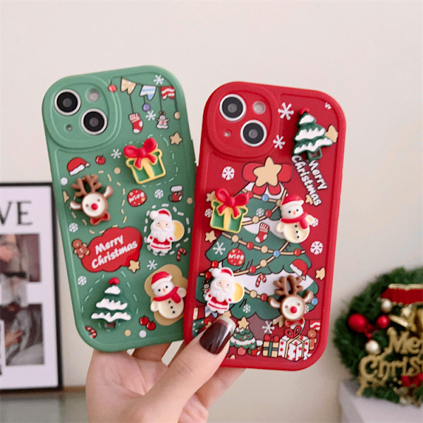 2 stk. iPhone 14 Pro Max Cover 6.7'', Glædelig Jul, ZQKLA