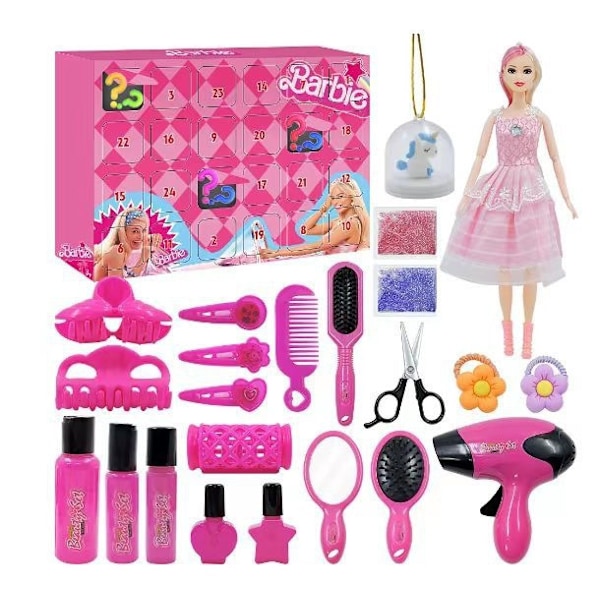 Børnemakeup Blind Box DIY Kosmetik Neglesalon Pige Dukke Tøj Julegave Hånddrevet Nedtællingskalender Girl doll blind box XT-92-1