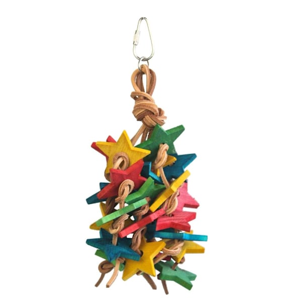 Parrot Toys Natural Wooden Pet Toys Bird Cage Accessories