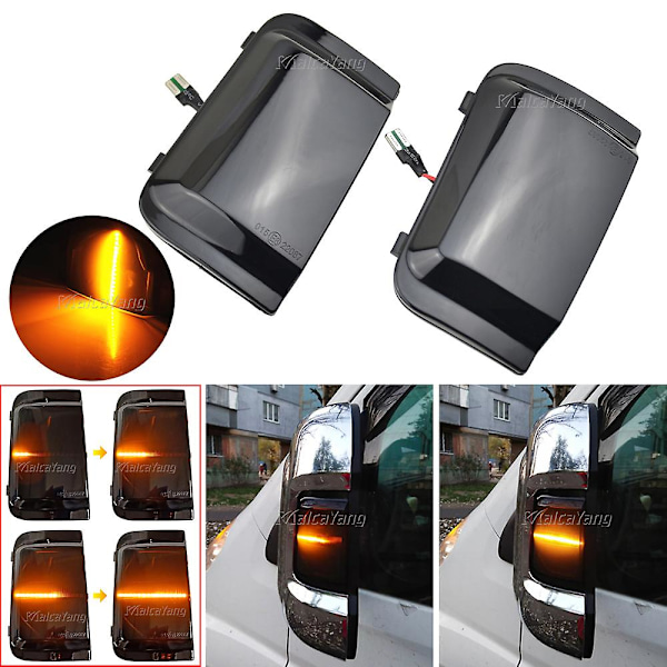 Dynamisk blinkers sidovingmarkering flytande indikator backspegel blinkers för Citroen Jumper Peugeot Boxer Fiat Ducato{hh}