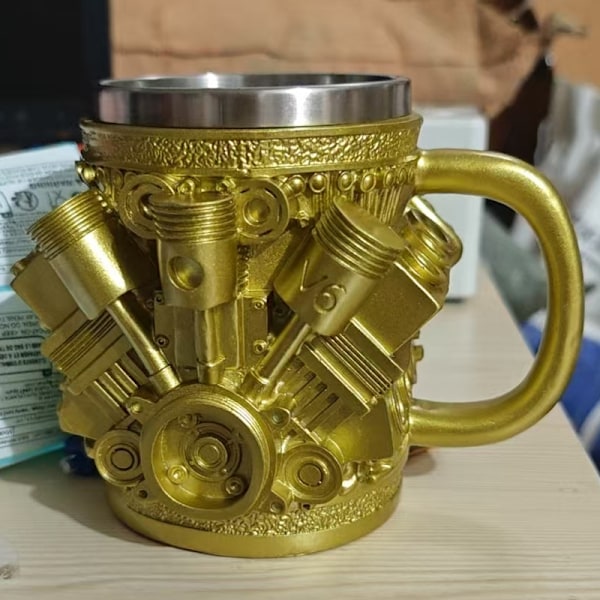 Nye V8 motor krus ornamenter V8 Silver