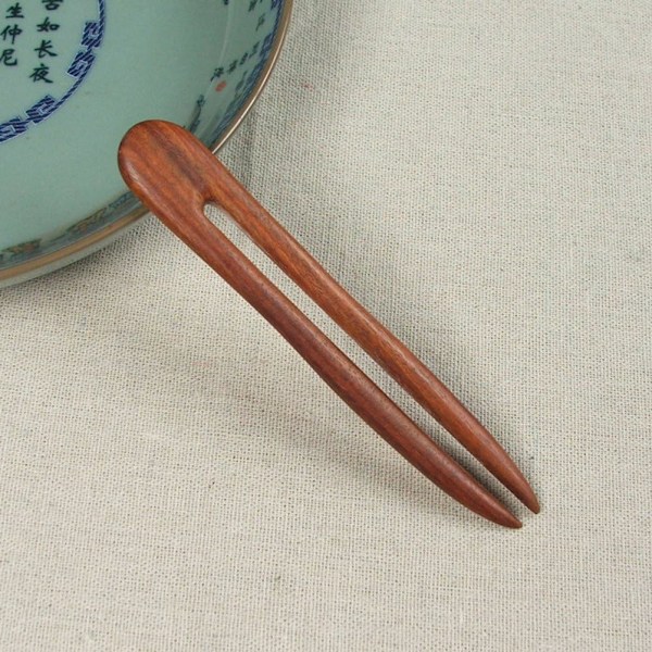 stk. U-formet hårpinne i tre Retro hårnål for kvinner (15cm)