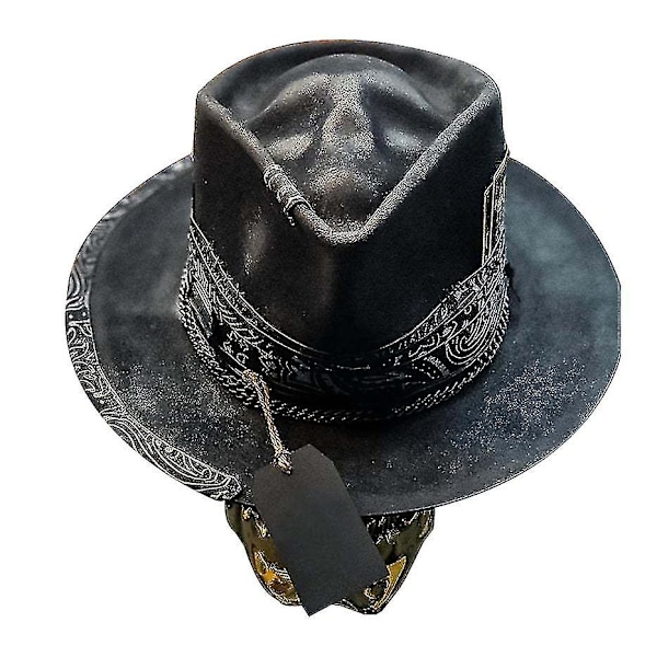 2023 Cowboyhatt för män, punkstil, western cowboyhatt, dödskallehatt, snabb