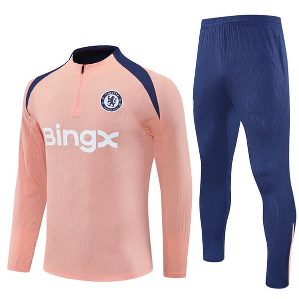 Langærmet træningstrøje med halv lynlås til mænd L 2425 Chelsea Light Blue