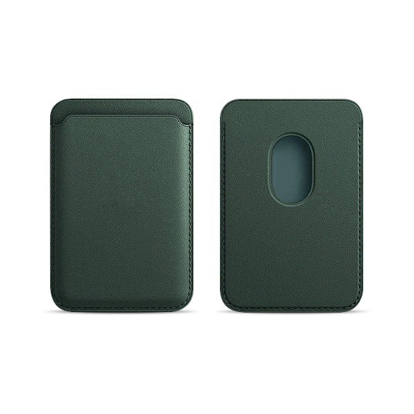 Soveltuva/13 Applen magneettinen korttikotelo matkapuhelimen korttikotelo henkilökortin takatarra nahkaa fir green color matching paper box