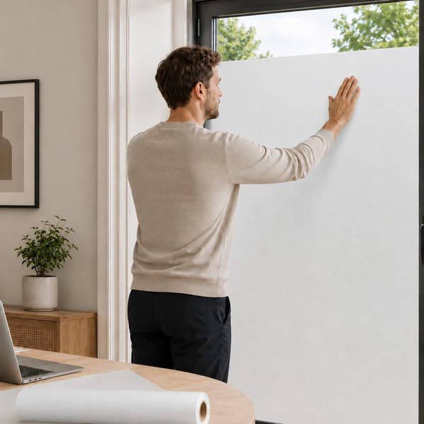 Hvit blendingsvindusfilm 45x200cm Statisk klamring Lysblokkerende for soverom barnerom
