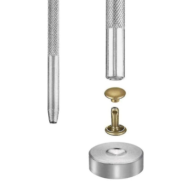Nitar för läder, 300 set dubbla lock 3 storlekar 3 färger och 4 fixeringsverktyg DIY läderhantverk{HH}