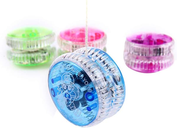 LED-belyst jojo for barn, nybegynnerjojo for barn, responsiv kulelagerjojo, 4-pakning