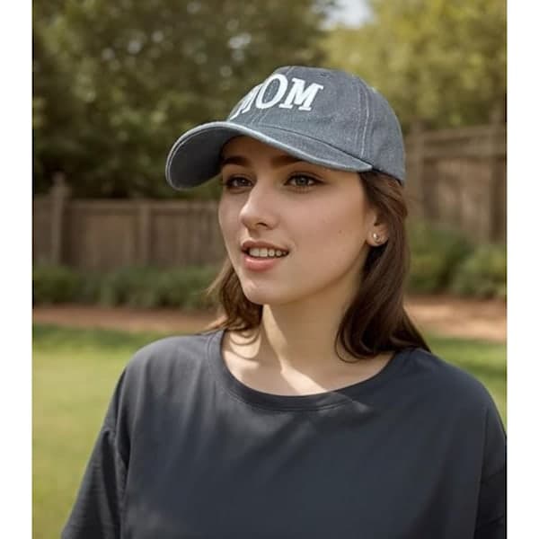 Justerbar caps baseballcaps Mammacaps grå mamma mom