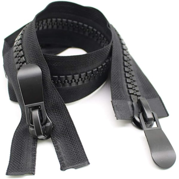 80 cm Store Separerbare Glidelåser Glidelåser Heavy Duty Plast Glidelåser