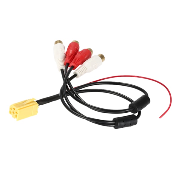 Populær Mini 6 Pin ISO Adapter Aux Utgang 4 Chinch Kabel 4 RCA Plugger for Seat