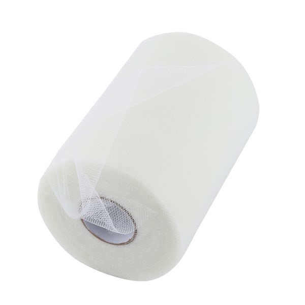 100 Meter 15cm Bröllopsdekoration Tyll Rulle Spole Klänningstyg för Sömnad (Beige)