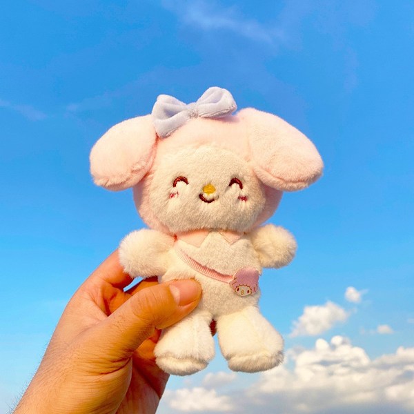 Tecknad Kuromi docka skolväska hänge docka plyschleksak par nyckelring väska hänge Plush Sanrio-My Melody 11cm (with keychain)