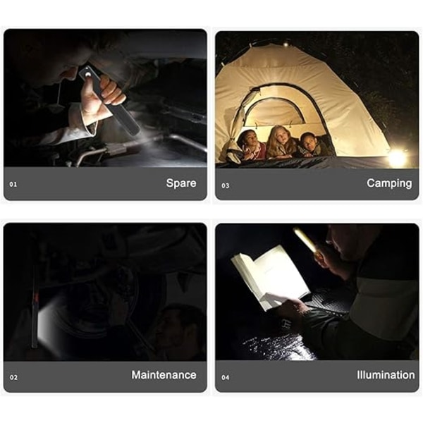 Ladattava LED-työvalo 2 in 1 kaksivärinen yhdistelmälamppu