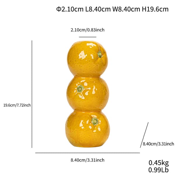 Nordisk minimalistisk fruktblomvas bordsdekoration 441 Three-Layer Lemon