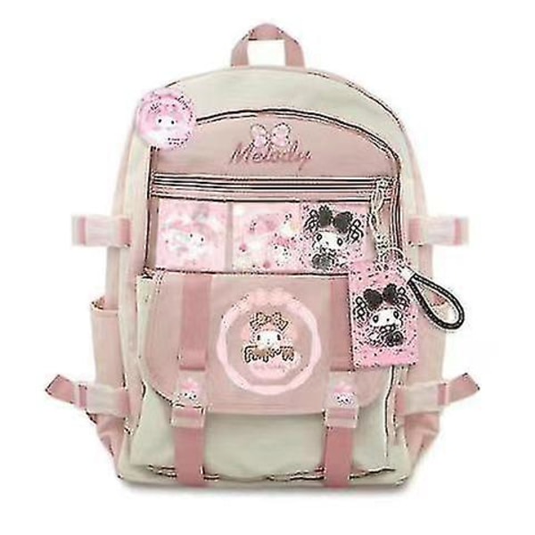 New Sanrio Kuromi Backpack Shoulder Bag Pompompurin My Melody Students School Bag Large Capacity Cartoon Cute School Bag