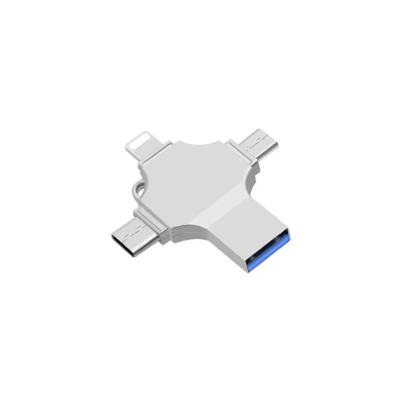 Ekstern hukommelse til iPhone, USB-flashdrev 32/64/128 GB, 4-i-1 USB-flashdrev
