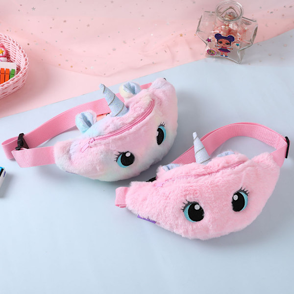 Unicorn mageveske barn mageveske søt mageveske hofteveske lett skulderveske brystveske hey{HH}