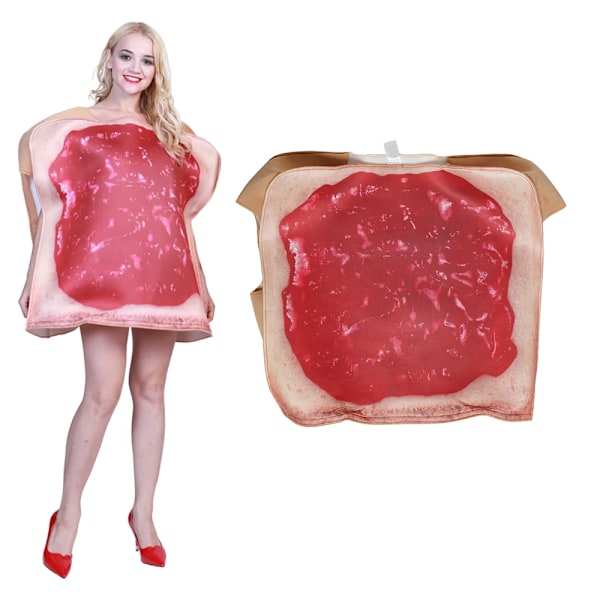 Rolig Mat Cosplay Halloween Kostym För Vuxna Jul Familjekläder Korv Pizza Semesterkläder Barn Toast A (enkel) Toast A (single) One Size