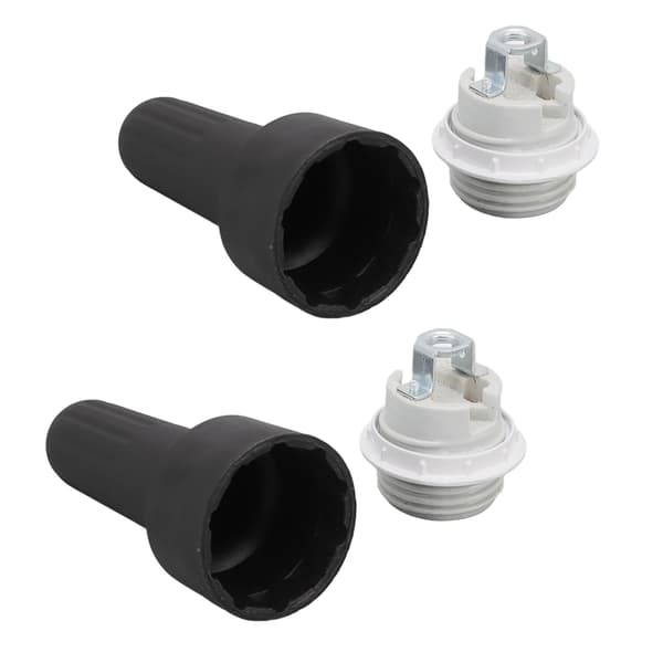 KZQ-2-pak E26 lampeholder, perfekt pasform, E26 keramisk lampeholder til glødelamper og LED-lamper
