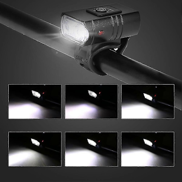 Naiwang Mini Dobbel T6 Sykkel USB Lading Utendørs Sykling LED Lys