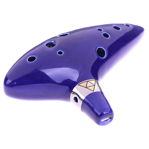 12-håls Ocarina Keramisk Alt C Legend Of Blue Instrument