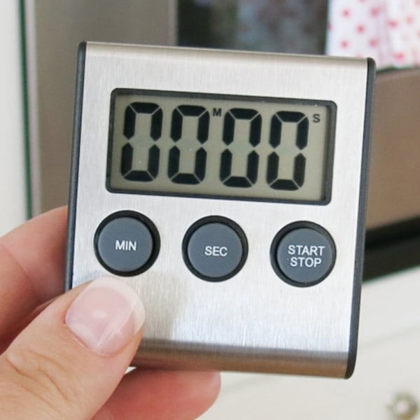 Kökstimer med stor LCD-display, digital kökstimer för