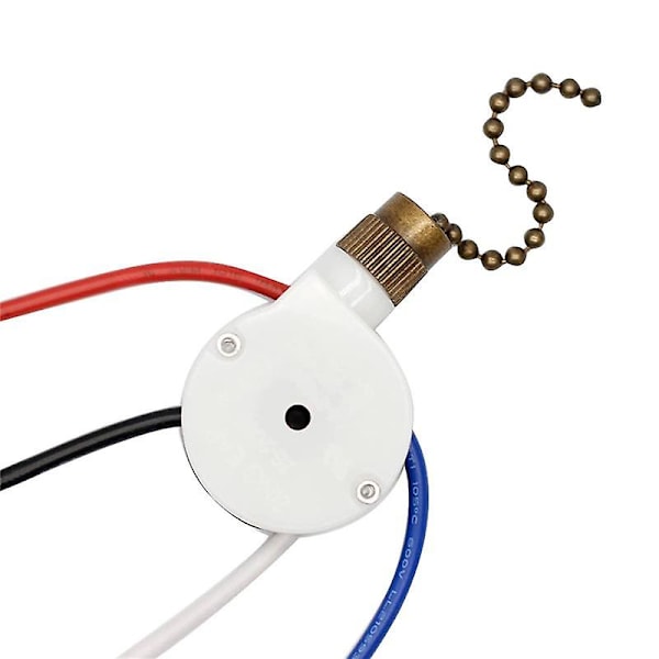 Takfläktströmbrytare ZingEar ZE-208S E89885 3 Hastigheter 4-trådig Fläktströmbrytare Dragkedja, Fläktlampa Bronze
