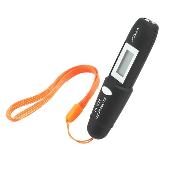 Kontaktfri Mini Infrarød Termometer Ir Temperaturmåling Digital LCD Skærm Infrarød Termometer Pen DT8220 Sort