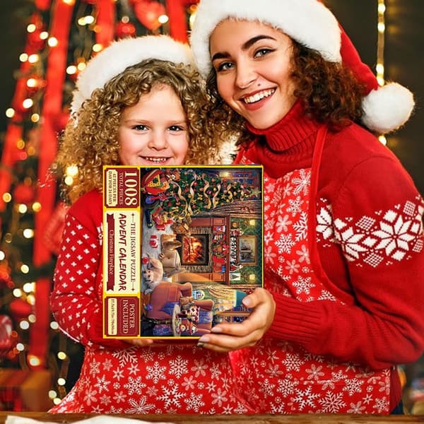 Adventskalender 2024 Julpussel 1008 Bitar 24 Dagar Nedräkning Julklappar För Barn Och Vuxna 70x50 cm