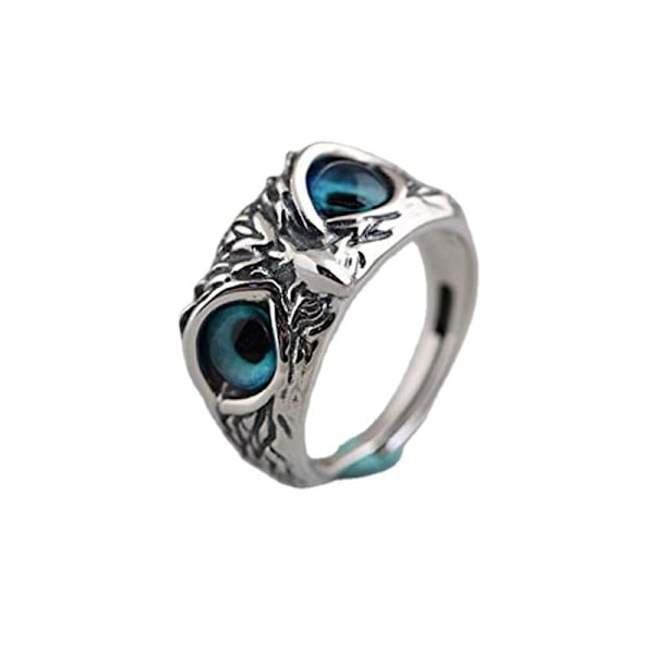 Justerbar Demon Eye Uggla Ring i Sterling Silver, Demon Eye Uggla Ring