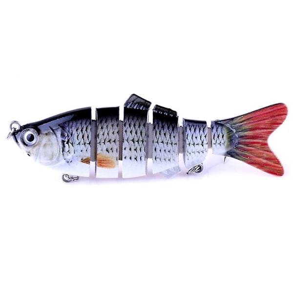 1 stk. Leddet Crankbait 6 Seksjoner Swimbait Fiske Lokkemiddel 11cm Kunstig Asp Gjedde Fiskeutstyr{hh} 1