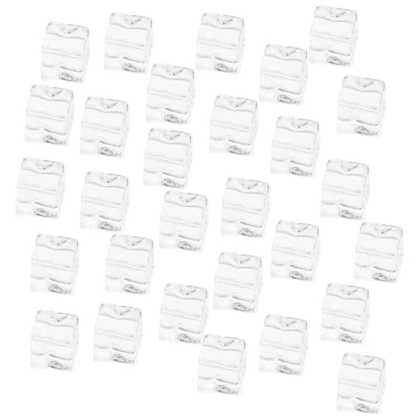 50 Pcs. Reusable Ice Cubes Props Washable Non-Melting Fake Ice Cubes for Cocktails