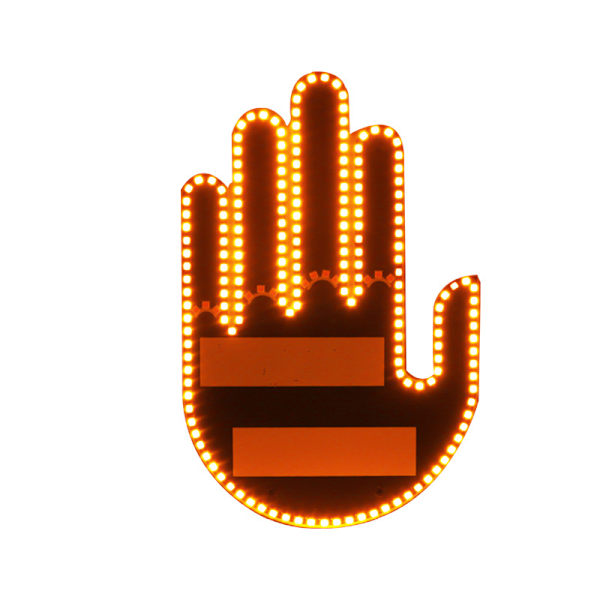 Morsom Gestlys - Morsomt LED-skiltslys for bilens bakrute med fjernkontrollfingerbil LED-lys. A