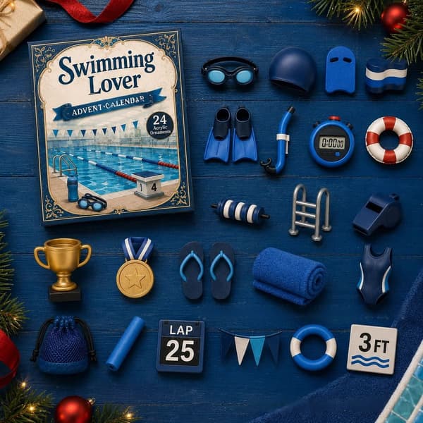 Julekalender til svømmeentusiaster Style 4 26*18*3cm