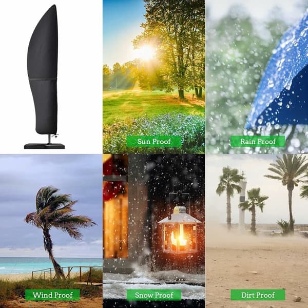 Protective cover for parasol 280 x 30/81/46 cm cantilever parasol