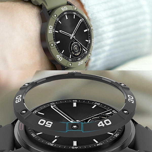 Glas skærmbeskytter til Xiaomi~watch S3, PC-skal, beskyttende etui - Perf Black and white